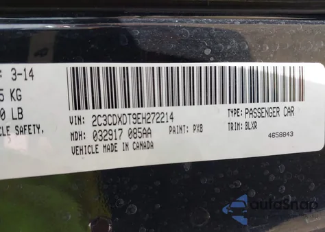 2014 Dodge Charger R/T Plus из США, поврежденный, VIN 2C3CDXDT9EH272214